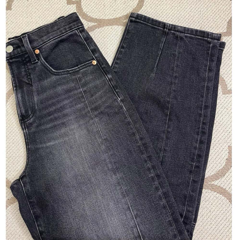 PISTOLA Eli High Rise Arched Leg Jeans Washed Black Size 25 Barrel leg - Picture 2 of 15